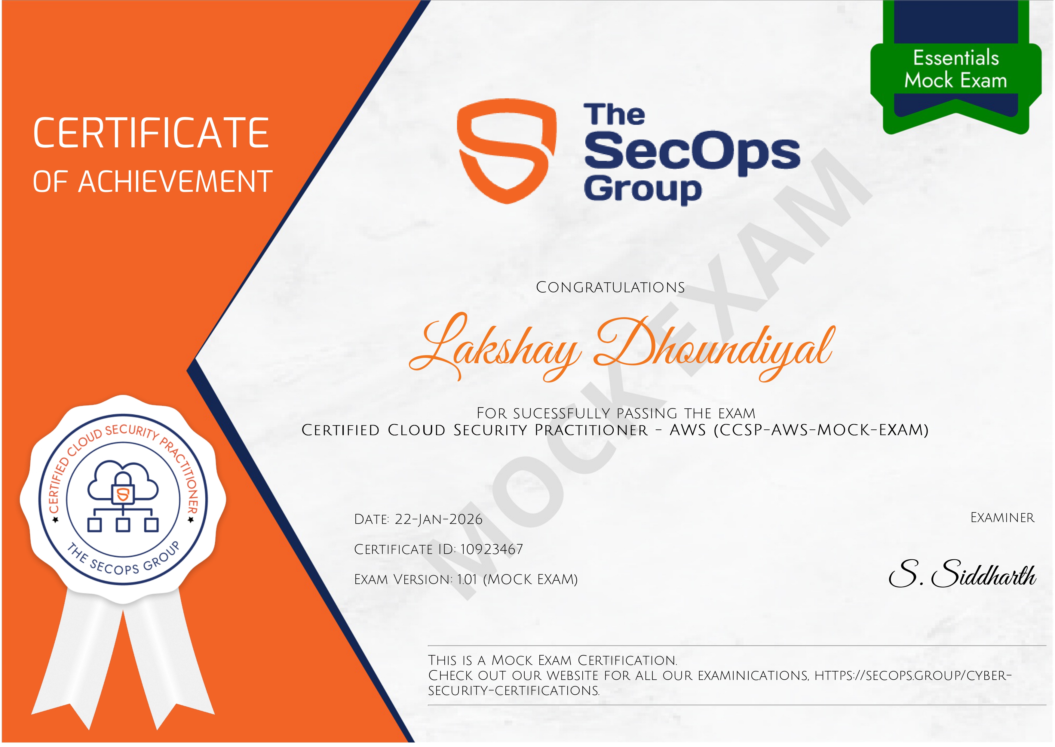 Certified Cloud Security Practitioner preview