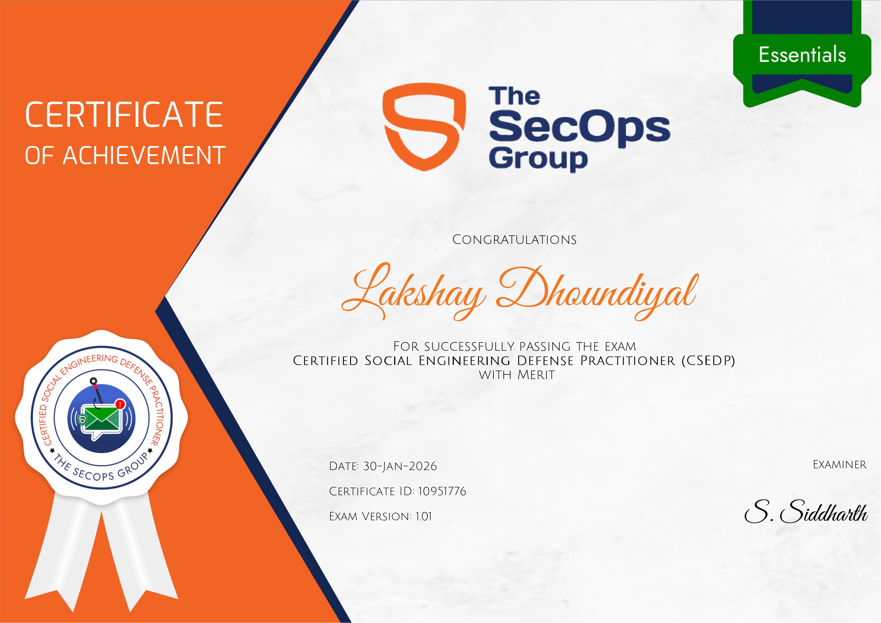 Certified Social Engineering Defense Practitioner (CSEDP) preview